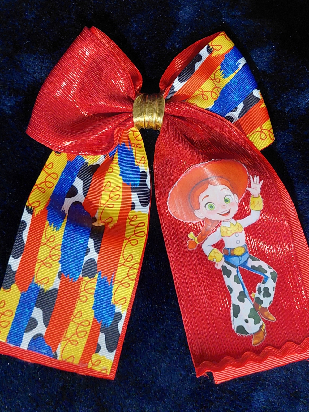 Large Disney Toy Story Jessie Hair Bow Clip - Red Cowgirl